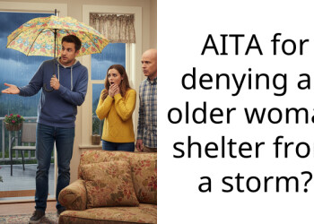 AITA for denying an older woman shelter from a storm?