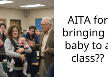 AITA for bringing a baby to a cla*s??