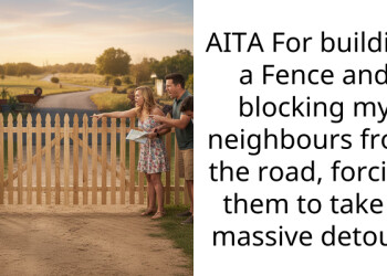 Man Called Out By Neighbors For Building Fence Around His Large Property, Which They Used As Shortcut And Parking