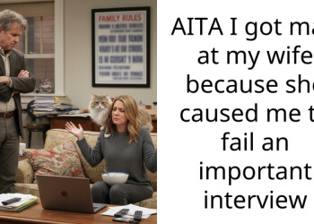 AITA I got mad at my wife because she caused me to fail an important interview