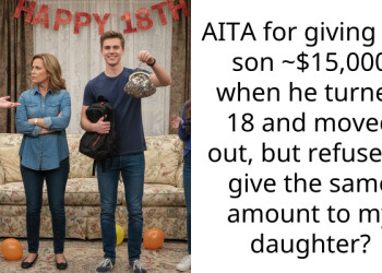AITA for giving my son ~$15,000 when he turned 18 and moved out, but refuse to give the same amount to my daughter?