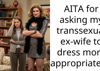 AITA for asking my tra*****ual ex-wife to dress more appropriately?