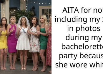 Bride Excludes Brother’s Girlfriend From Her Bachelorette Photos When She Didn’t Follow The Dress Code And Showed Up In Bridal Outfit With Tiara