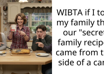 WIBTA if I told my family that our “secret family recipe” came from the side of a can?