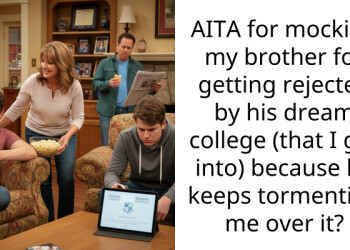 AITA for mocking my brother for getting rejected by his dream college (that I got into) because he keeps tormenting me over it?