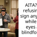 AITA? for refusing to sign anything while my eyes are blindfolded?