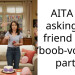 AITA for asking my friend for a “b**b-voyage” party?