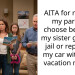 Redditor Makes Her Parents Choose Between Her Sister Going To Jail Or Replacing Her Car With Their Disneyworld Vacation Funds