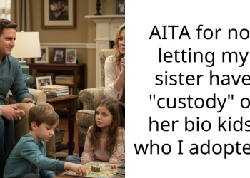 AITA for not letting my sister have “custody” of her bio kids, who I adopted?