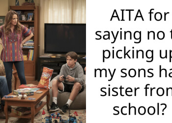 AITA for saying no to picking up my sons half sister from school?