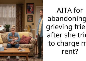 AITA for abandoning a grieving friend after she tried to charge me rent?