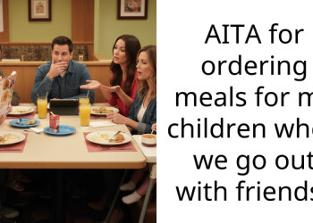 AITA for ordering meals for my children when we go out with friends?