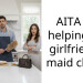 AITA for helping my girlfriend’s maid clean?