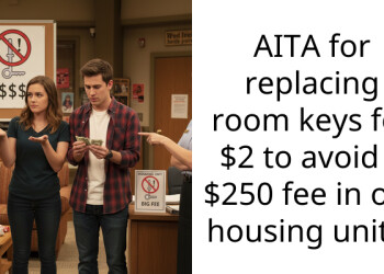 AITA for replacing room keys for $2 to avoid a $250 fee in our housing units?