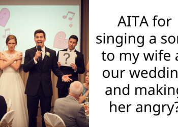 AITA for singing a song to my wife at our wedding and making her angry?
