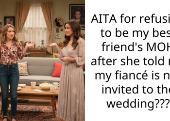 AITA for refusing to be my best friend’s MOH after she told me my fiancé is not invited to the wedding???
