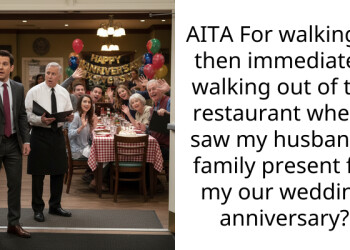 Chaos Ensues As Husband Turns Anniversary Night Into Family Dinner Without Wife’s Permission, Wife Called Out By Family For Overreacting