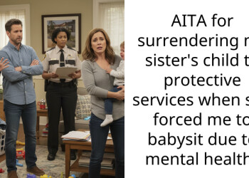 AITA for surrendering my sister’s child to protective services when she forced me to babysit due to mental health?