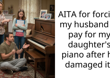 AITA for forcing my husband to pay for my daughter’s piano after he damaged it?