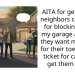 AITA for getting my neighbors car towed for blocking me in my garage and now they want me to pay for their tow fee and ticket for calling to get them towed