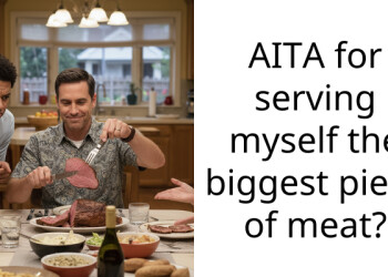 AITA for serving myself the biggest piece of meat?