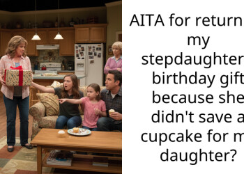 AITA for returning my stepdaughter’s birthday gift because she didn’t save a cupcake for my daughter?
