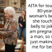 AITA for touching an 80-year-old woman’s belly after she touched my belly to joke that I am pregnant? I am a man, so she was just making fun of me for being fat.