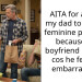 AITA for asking my dad to get me feminine products because my boyfriend refused cos he felt too embarra*sed?