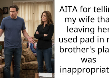 Redditor Shames His Wife For Leaving Her Used Pad In His Brother’s Trashcan Since It “Made Him Uncomfortable”