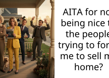 AITA for not being nice to the people trying to force me to sell my home?