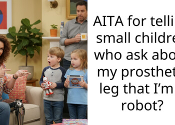 AITA for telling small children who ask about my prosthetic leg that I’m a robot?
