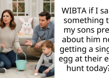 WIBTA if I said something to my sons prek about him not getting a single egg at their egg hunt today?