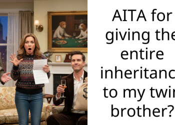 AITA for giving the entire inheritance to my twin brother?