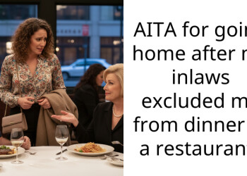 AITA for going home after my inlaws excluded me from dinner at a restaurant?