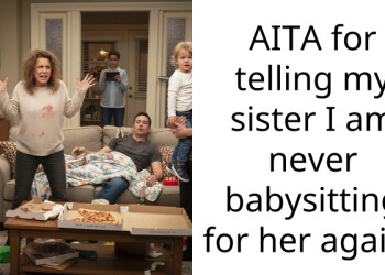 Mom Says Bye-Bye To Her Brother’s Unlimited Free Babysitting Service After She Broke His No-Chocolates-In-The-House Rule And Told Her Kids To Secretly Eat It Anyway