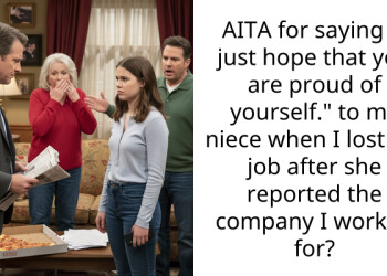 AITA for saying “I just hope that you are proud of yourself.” to my niece when I lost my job after she reported the company I worked for?