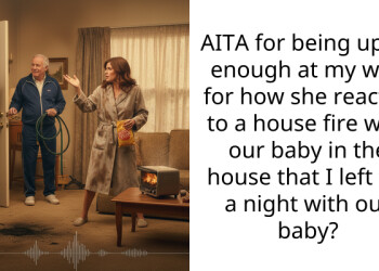 AITA for being upset enough at my wife for how she reacted to a house fire with our baby in the house that I left for a night with our baby?