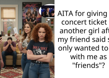 AITA for giving my concert ticket to another girl after my friend said she only wanted to go with me as “friends”?