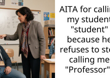 AITA for calling my student “student” because he refuses to stop calling me “Professor”?