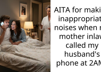AITA for making inappropriate noises when my mother inlaw called my husband’s phone at 2AM?