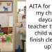 AITA for telling my child’s daycare teacher that my child won’t finish cleaning up?