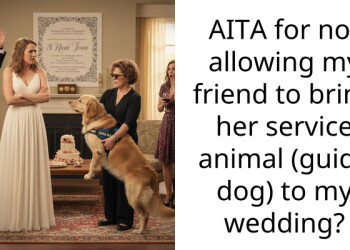AITA for not allowing my friend to bring her service animal (guide dog) to my wedding?