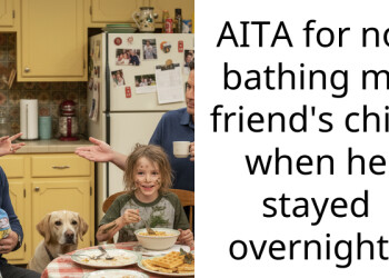 AITA for not bathing my friend’s child when he stayed overnight?