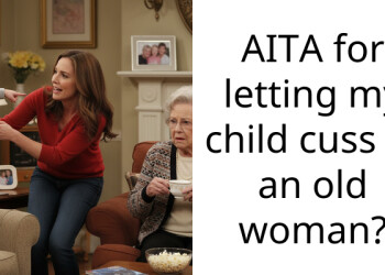 AITA for letting my child cuss at an old woman?