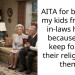 AITA for banning my kids from my in-laws house because they keep forcing their religion on them?