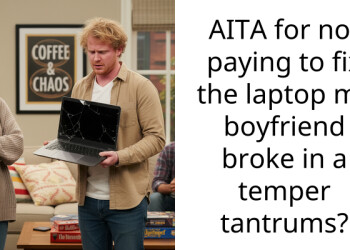 AITA for not paying to fix the laptop my boyfriend broke in a temper tantrums?