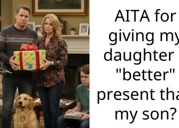 Redditor Gets Tackled By Son For Giving A “Better” Gift To His Sister Than To Him