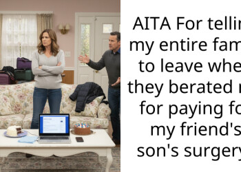 AITA For telling my entire family to leave when they berated me for paying for my friend’s son’s surgery?