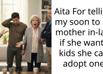 Aita For telling my soon to be mother in-law if she wants kids she can adopt one