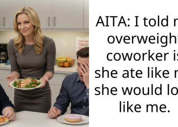 AITA: I told my overweight coworker is she ate like me she would look like me.